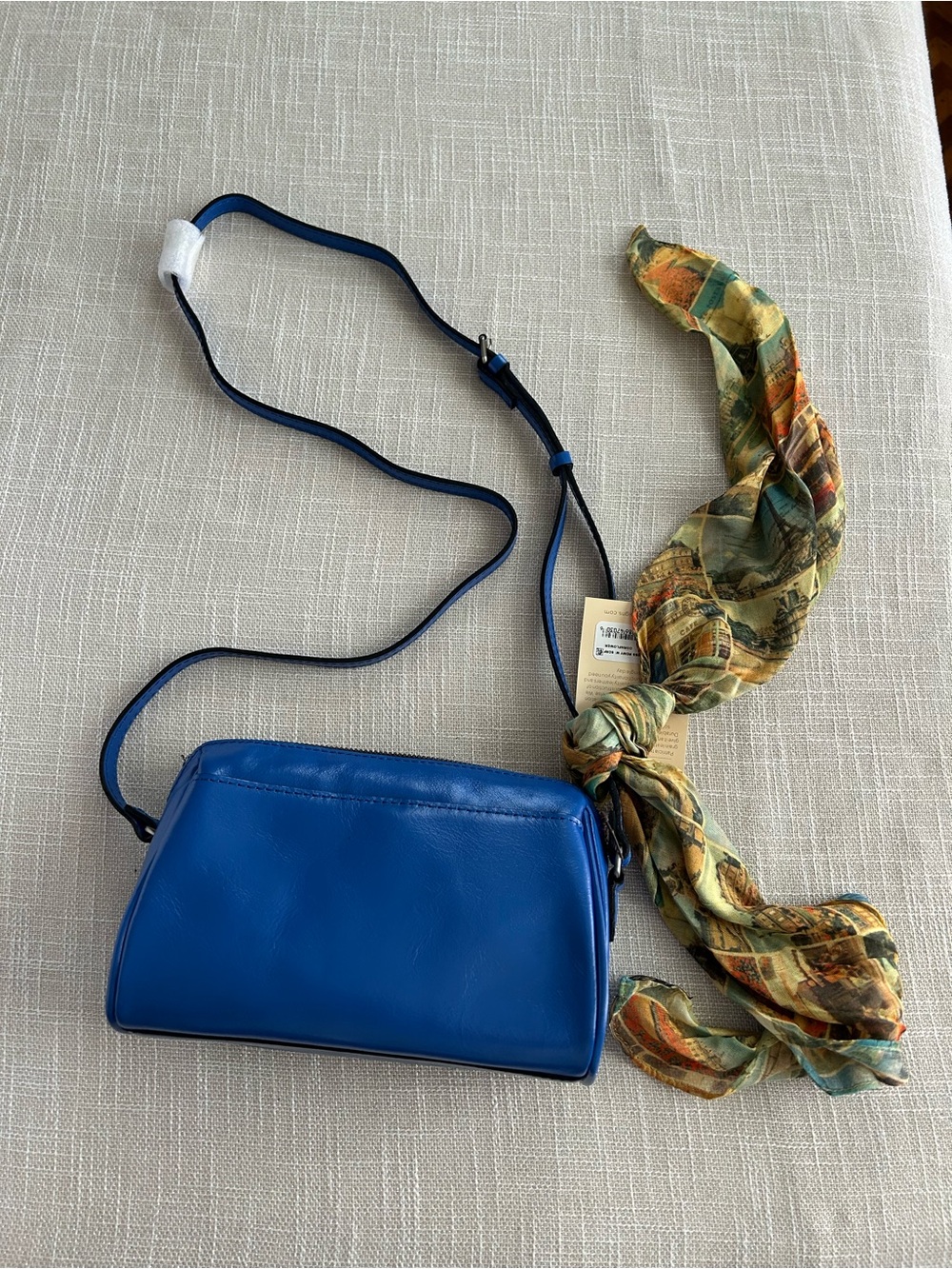 Patricia Nash Royal Blue Leather Crossbody Bag with Strap - Picture 2 of 3